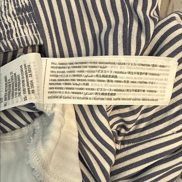 Abercrombie & Fitch Blue & White Striped Romper XS | Summer Beach Mini Romper - Picture 11 of 12